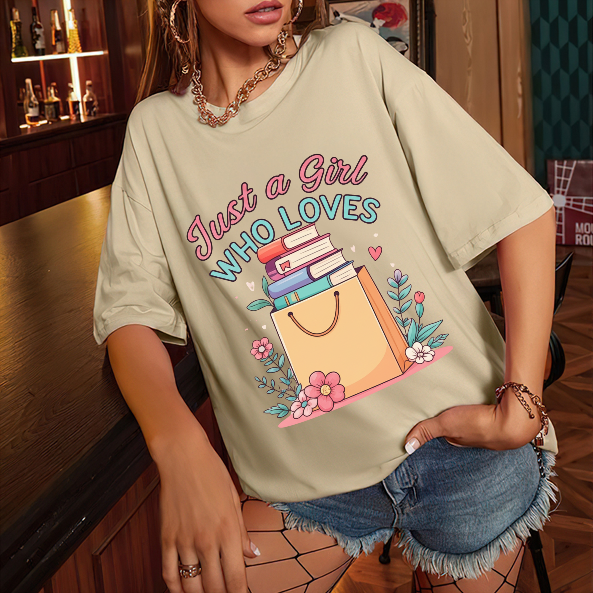 Just a Girl Who Loves Books T-Shirt